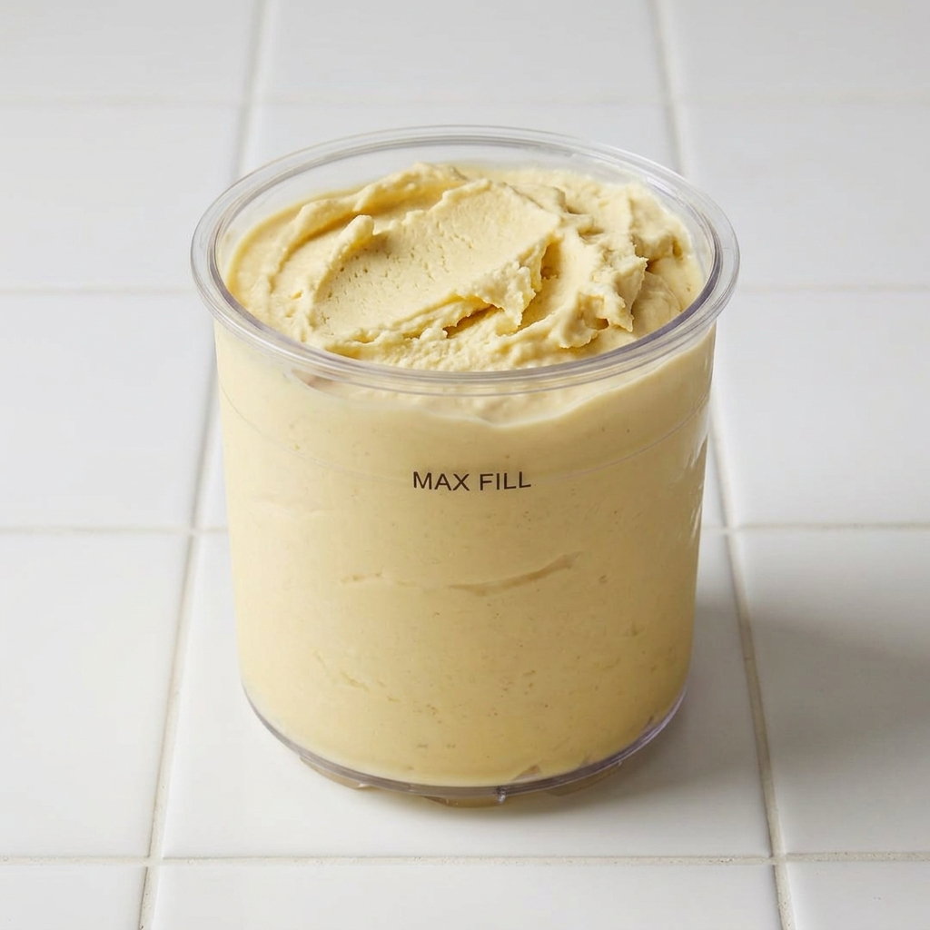 La pint con Gelato Banana "molto light" appena mantecato