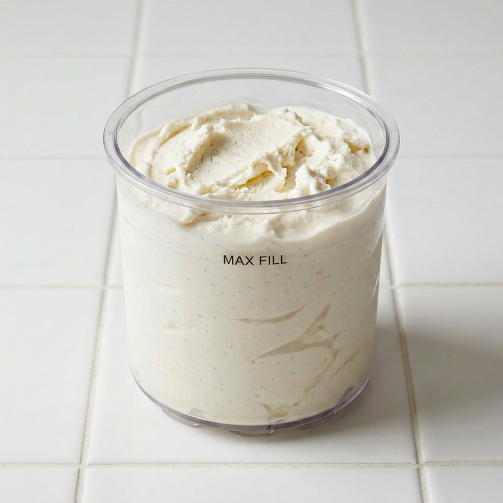 La pint con Gelato Vaniglia "Full" appena mantecato
