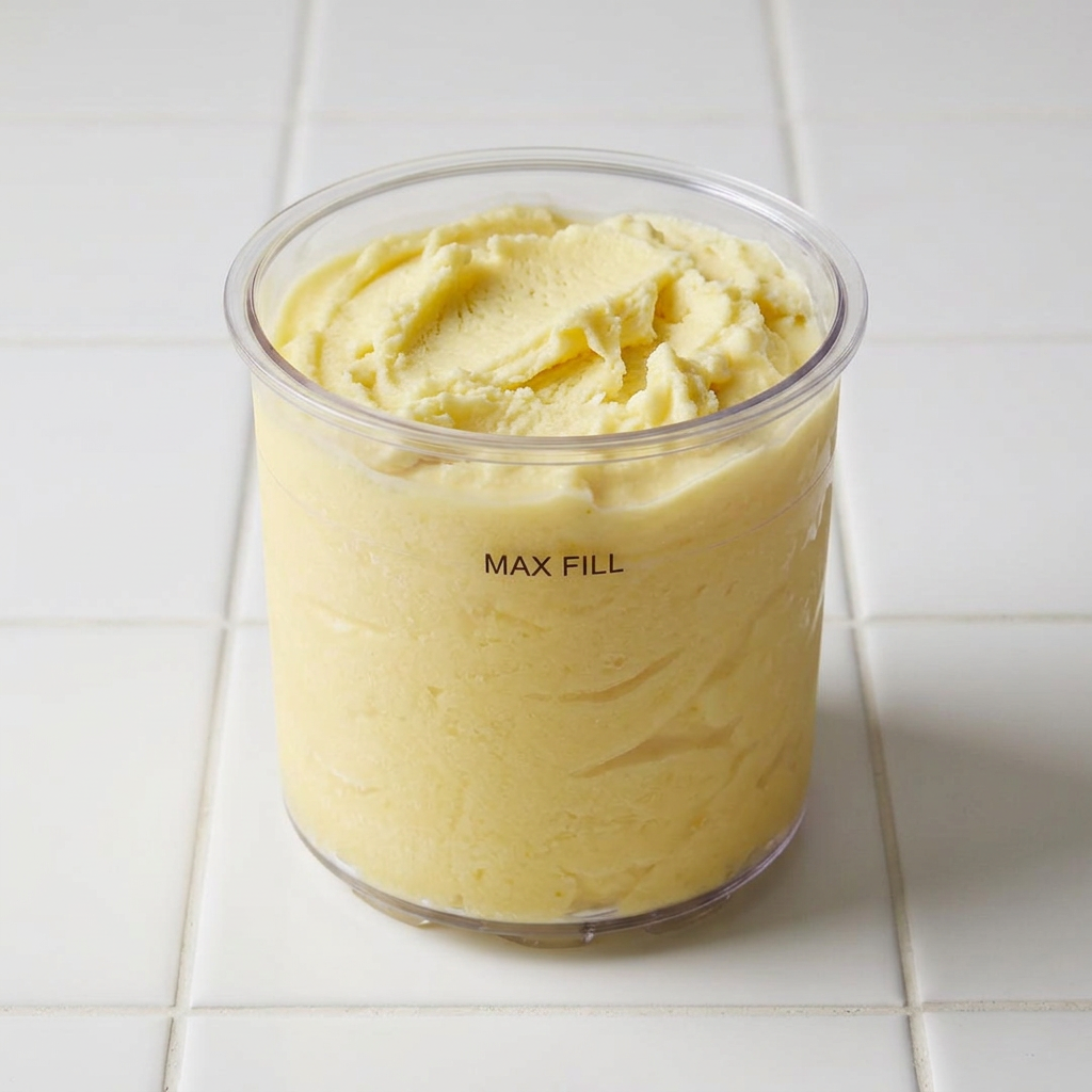 La pint con Sorbetto Ananas "Light" appena mantecato